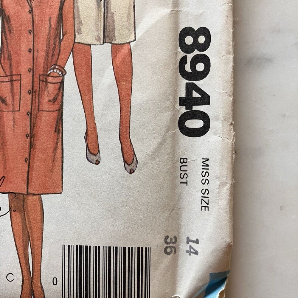 Vintage McCall’s Pattern 8940 Women’s Favorite Dress Shirt & Skirt Size 14 Uncut - Picture 2 of 9